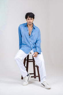 Mula Vyom Men’s Premium Shirt - Powder Blue