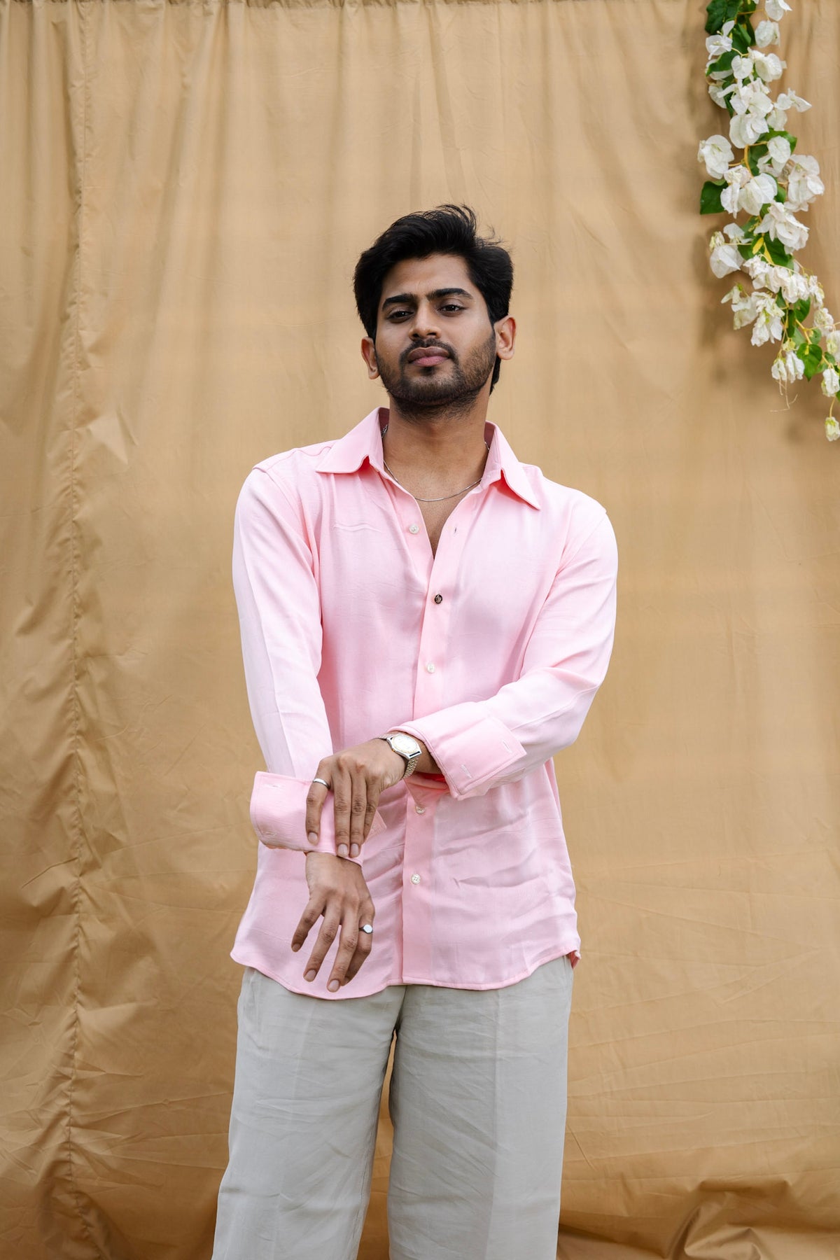 Mula Raaga Men’s Premium Shirt - Fuschia Pink