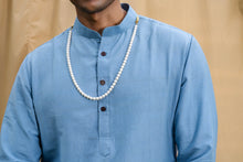 Mula Pravaah Men’s Premium Long Kurta - Powder Blue