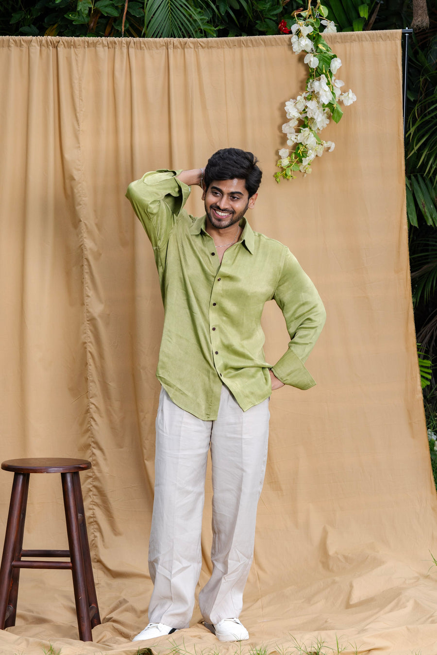 Mula Avani Men’s Shirt - Sage Green